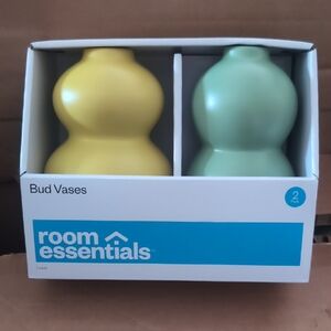 Room Essentials Vibrant Yellow and Soft Green Vases